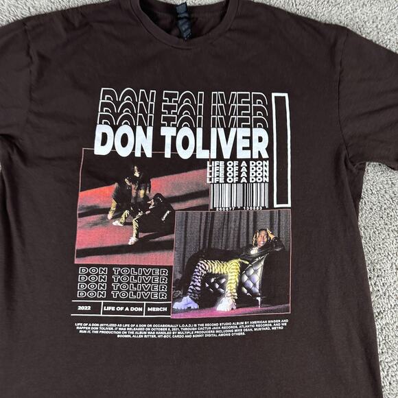 Don Toliver Shirt Mens XL Black 2022 Life of a Don Graphic Tour Rap Hip Hop - Picture 3 of 9